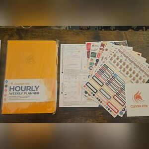 Clever Fox Undated Weekly/Hourly Planner - Includes 6 Sheet Of Stickers